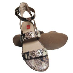 Naturalizer Soul Womens Brown Snake Print Open Toe Ankle Strap Sandals Size 8 W